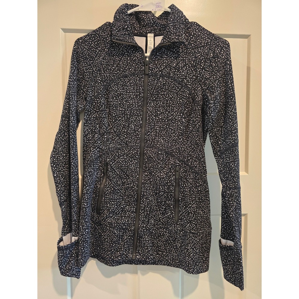 Lululemon Define Jacket Black White Speckled Full Zip Size 6